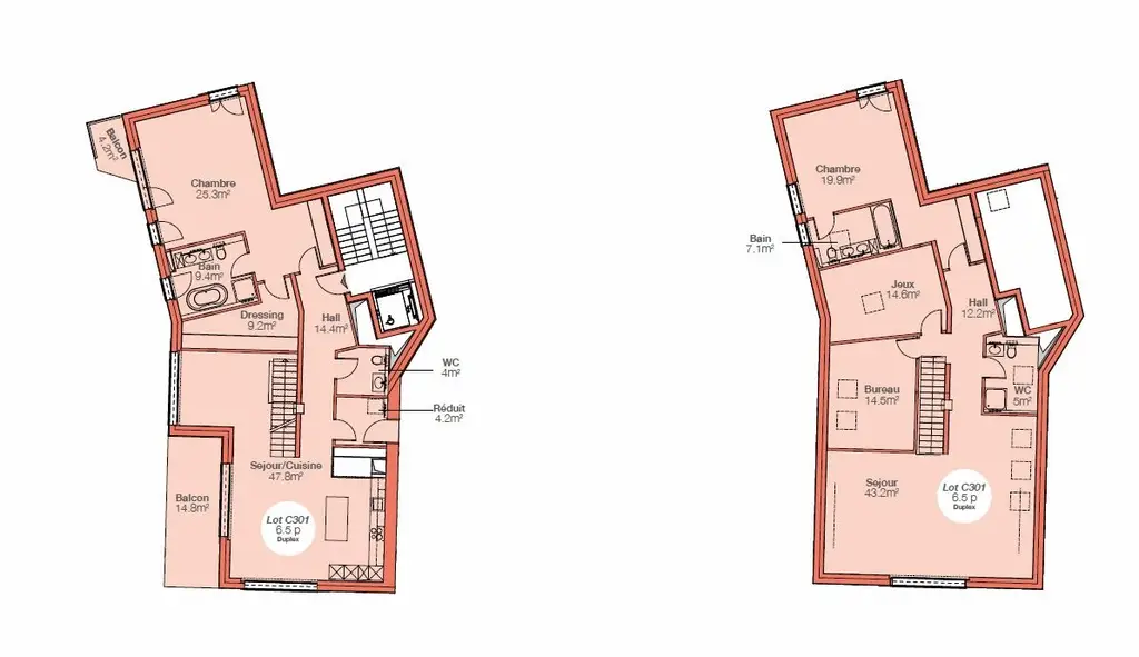 Attique duplex neuf 6.5 pièces, grands espaces et vue imprenable sur le lac Léman