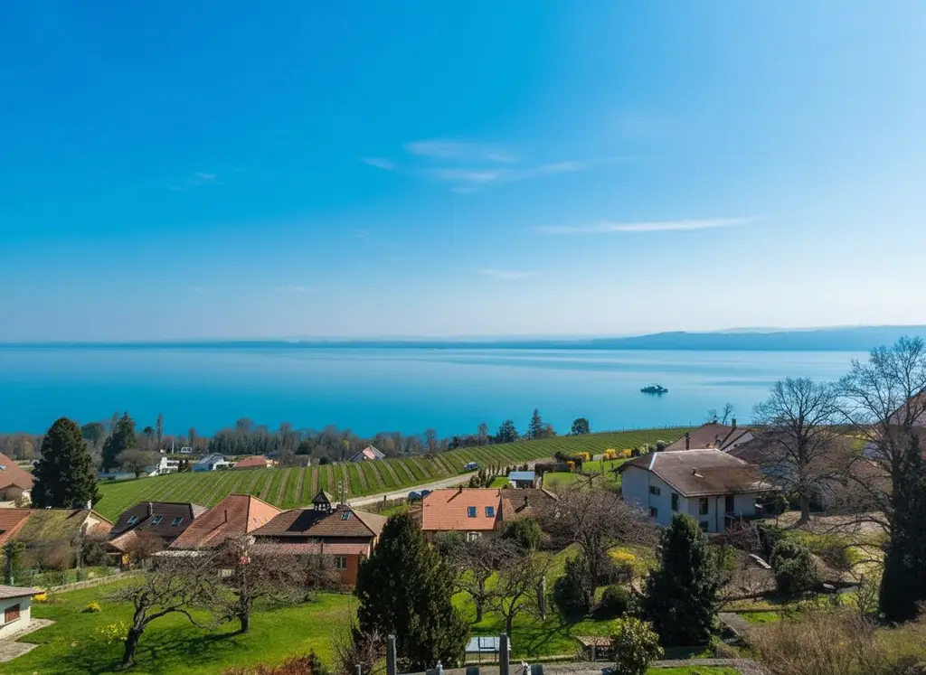 Une propriété unique entre ciel, lac et montagnes