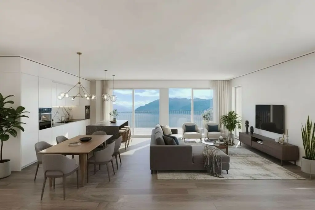 Neuf et lumineux : rez de jardin avec vaste terrasse et vue ouverte