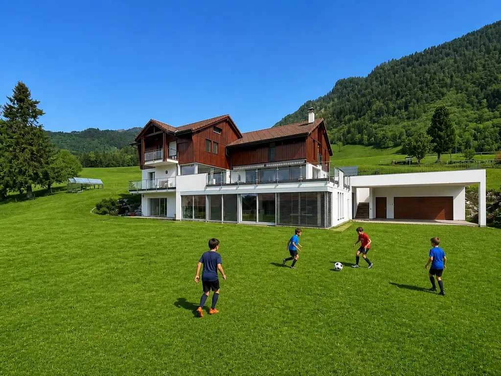 PROPRIÉTÉ D’EXCEPTION AVEC ESPACE WELLNESS PRIVATIF ET VUE PANORAMIQUE SUR LES PRÉALPES
