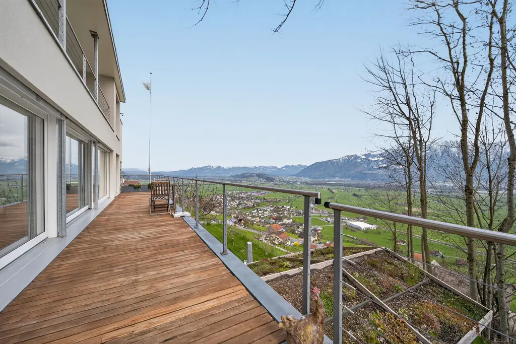 Unscheinbares elegantes Einfamilienhaus mit Panoramablick in Gams