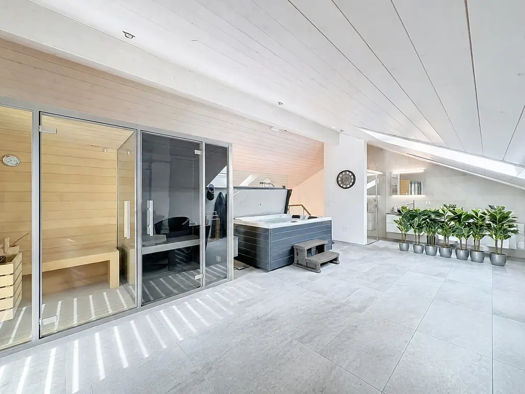 Duplex en attique avec espace bien-être privatif