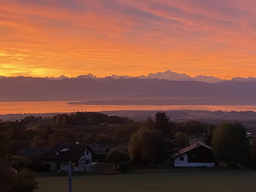 Coup de coeur Maison  terrasse avec vue panoramique sur le Mont Blanc et le lac