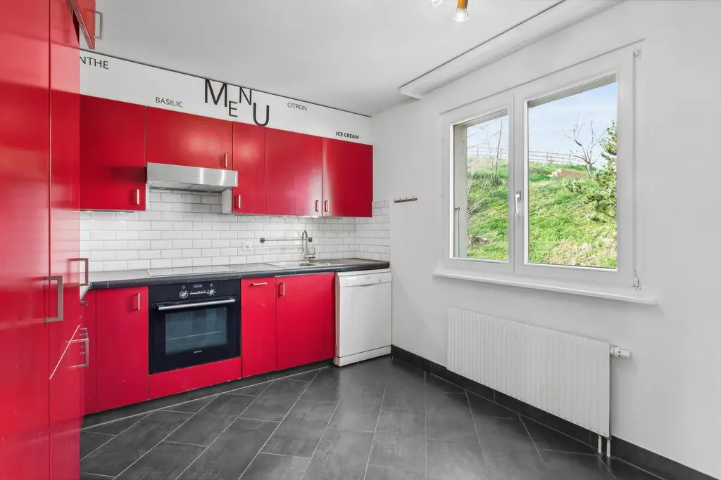 A saisir: 4,5 pc avec balcon à Prez-vers-Noréaz