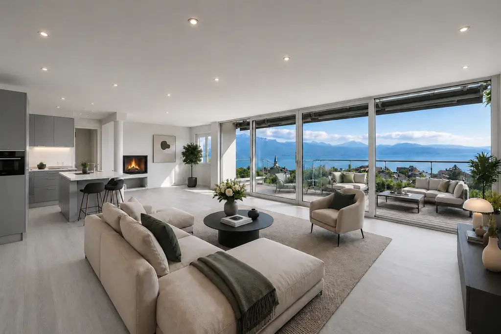 Villa d&rsquo;architecte Au milieu des vignes Vue lac Spectaculaire