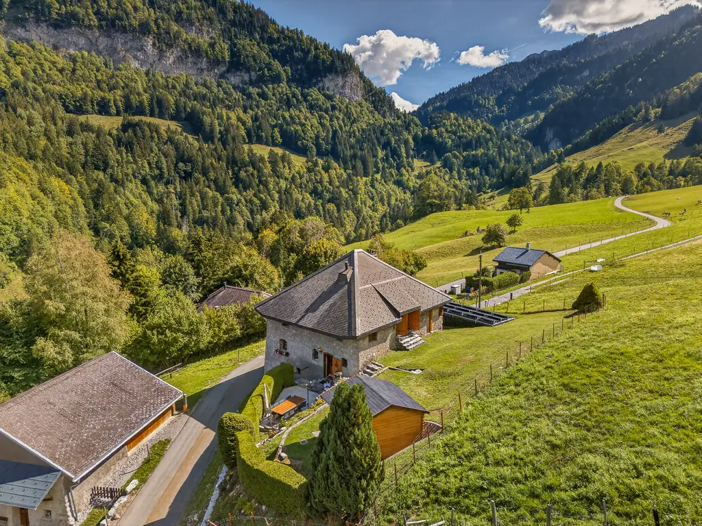 Maison de 1691 avec cachet, vue dégagée et panneaux entièrement rénovée  — Haut-Intyamon