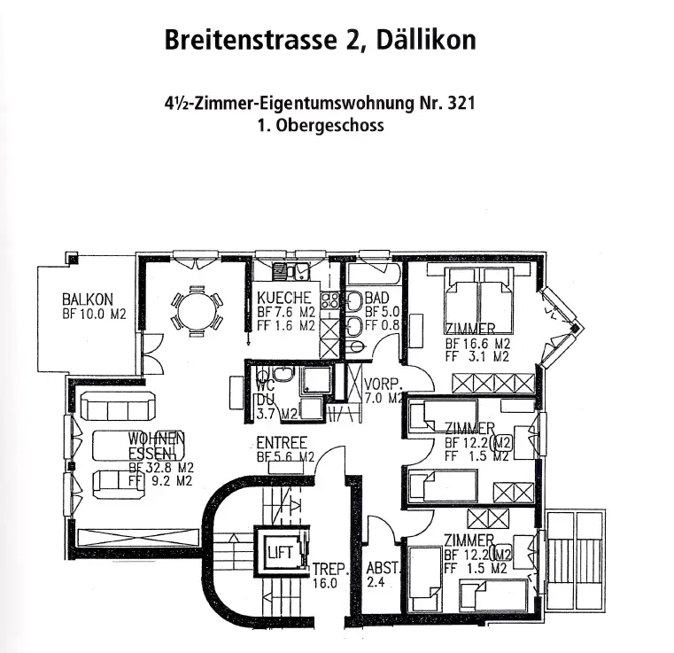 Familienfreundliche helle Wohnung am Rande von Dällikon
