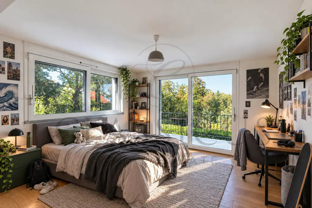 Maison contemporaine avec piscine et rooftop jacuzzi vue lac