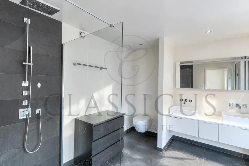 Maison contemporaine avec piscine et rooftop jacuzzi vue lac