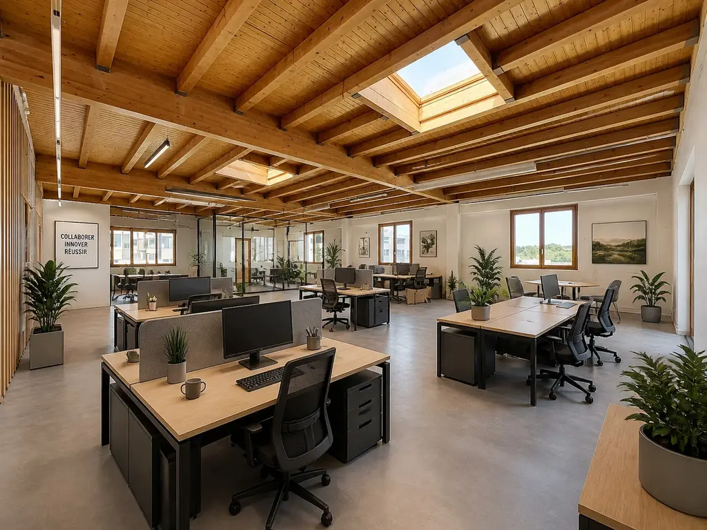 Surface commerciale de 207 m² d&rsquo;un seul tenant, 2ème étage sans une seule marche, 3 places de parc extérieures comprises, libre de suite