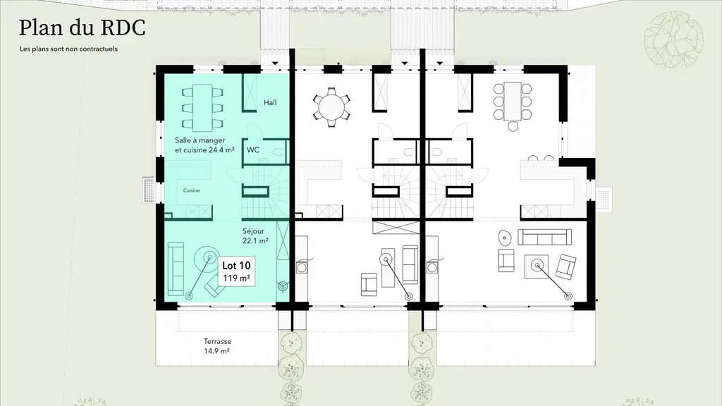 Promotion: Villa 5 pièces sur 2 étages avec grand jardin  – à Le Mouret