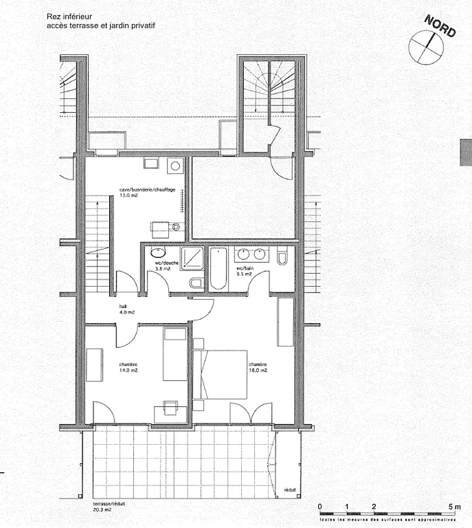 Duplex 4.5 pièces — balcon, terrasse et 80 m² de jardin privatif