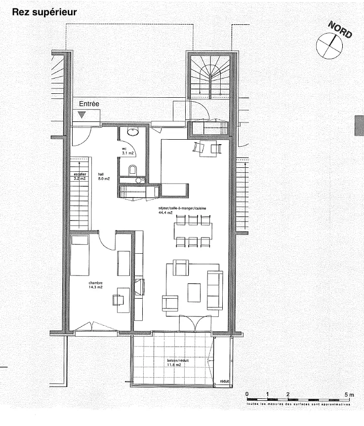 Duplex 4.5 pièces — balcon, terrasse et 80 m² de jardin privatif