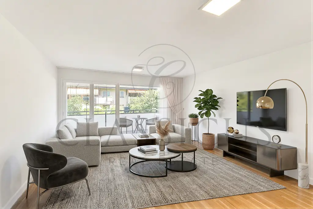 La Plaine – Appartement 4 pièces contemporain avec balcon, parking intérieur et accès immédiat à la gare
