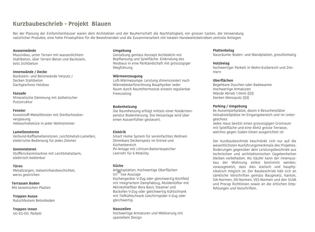 Exklusive Neubau-Einfamilienhäuser in Blauen