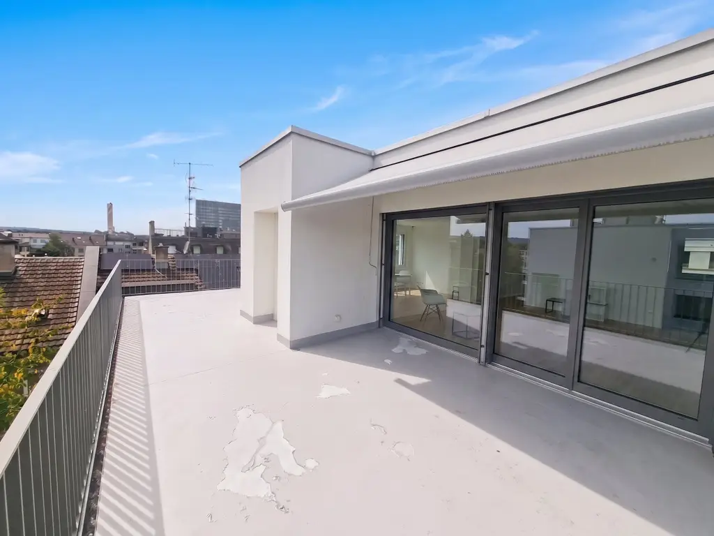 Helle 5-Zimmer Attikawohnung mit Blick in Basel zur Miete
