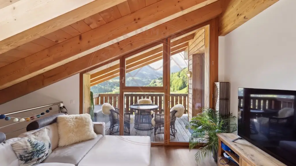Magnifique duplex de 7,5 pièces au dernier étage avec vue sur les Dents du Midi