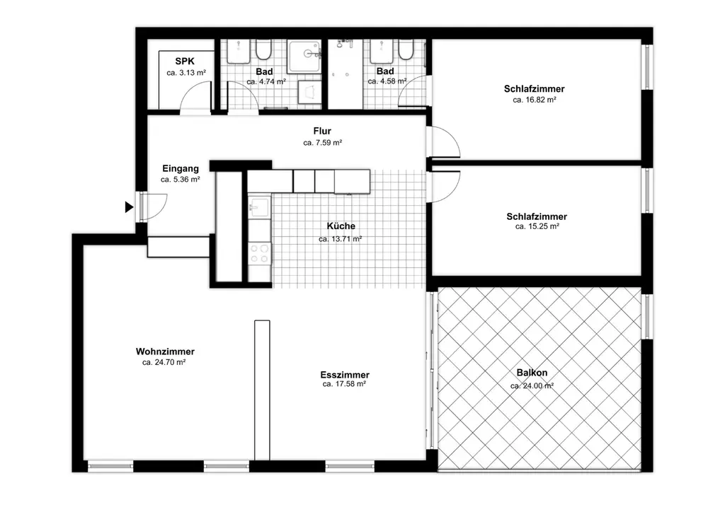 Lichtdurchflutete 3.5-Zimmer Wohnung mit Blick in Zürich