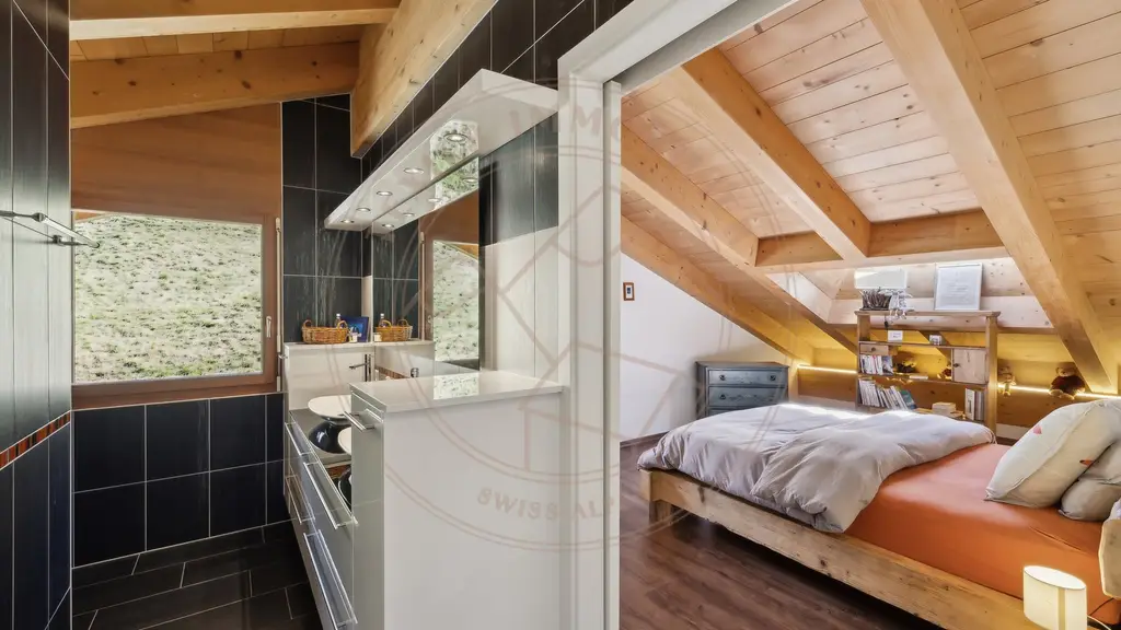 Magnifique duplex de 7,5 pièces au dernier étage avec vue sur les Dents du Midi