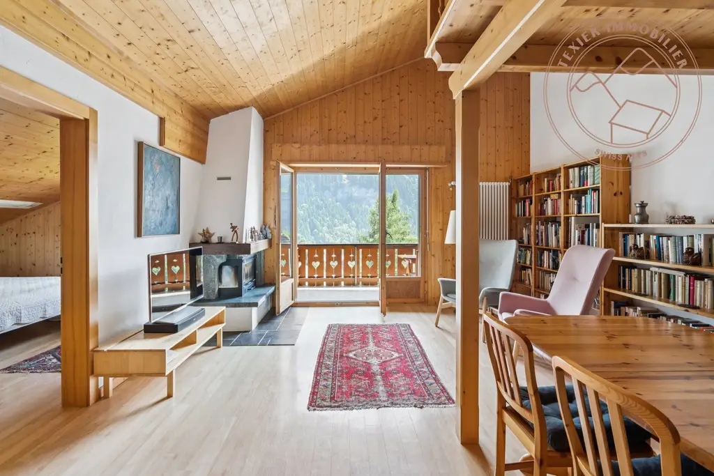 Magnifique appartement 4 pièces avec mezzanine et vue exceptionnelle à Champéry