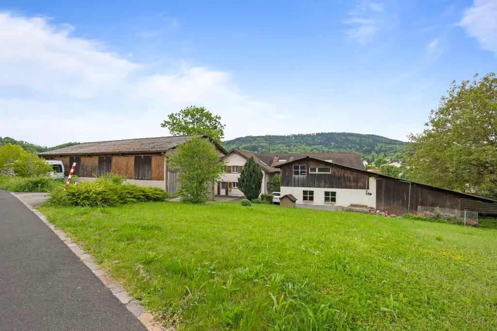 Geräumiges Familienhaus mit zwei zugebauten Wohnungen, diversen Hobby-, Einstell- und Lagermöglichkeiten inkl. Baulandparzelle