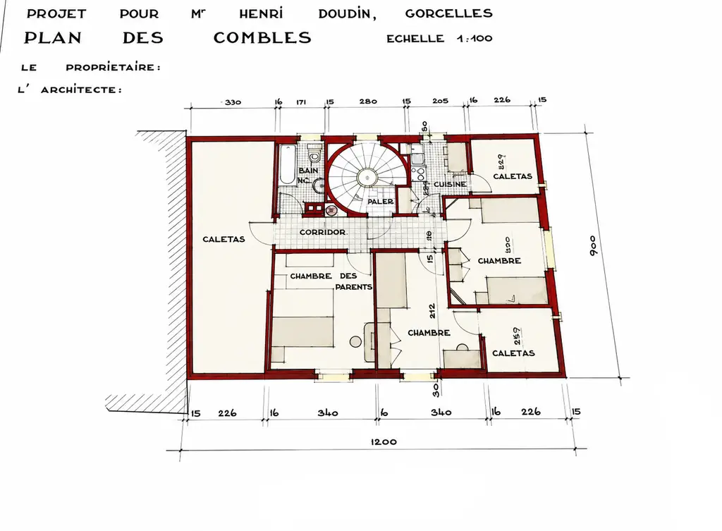 Immeuble de 2 appartements, un local commercial – 2 chambres- 2 places de parc et un garage/ Terrasse au centre du village