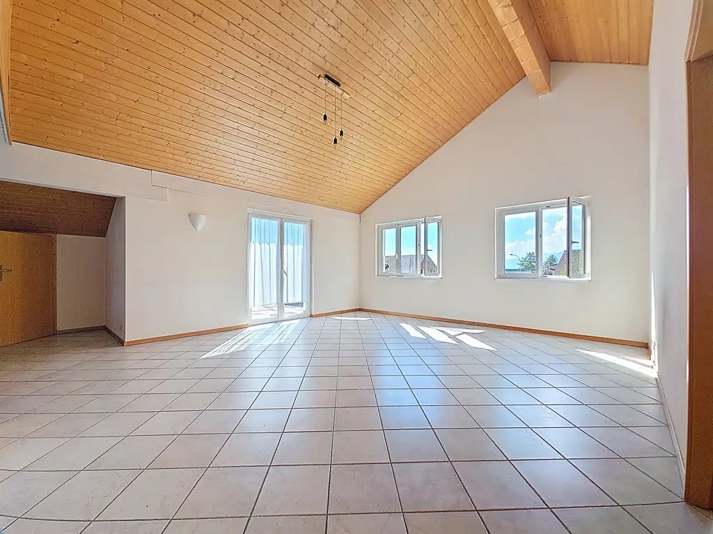 Appartement 3.5 pièces, 96 m² avec de grande hauteur sous plafond, belle terrasse au calme