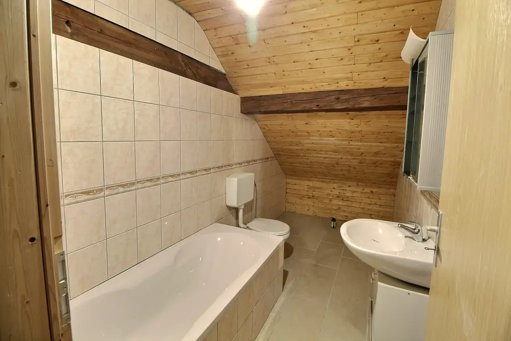 Dans corps de ferme: Grand appartement à finir de rénover