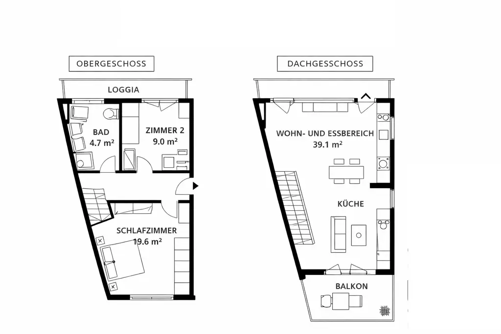 Originelle Maisonette mit unverbaubarer Aussicht