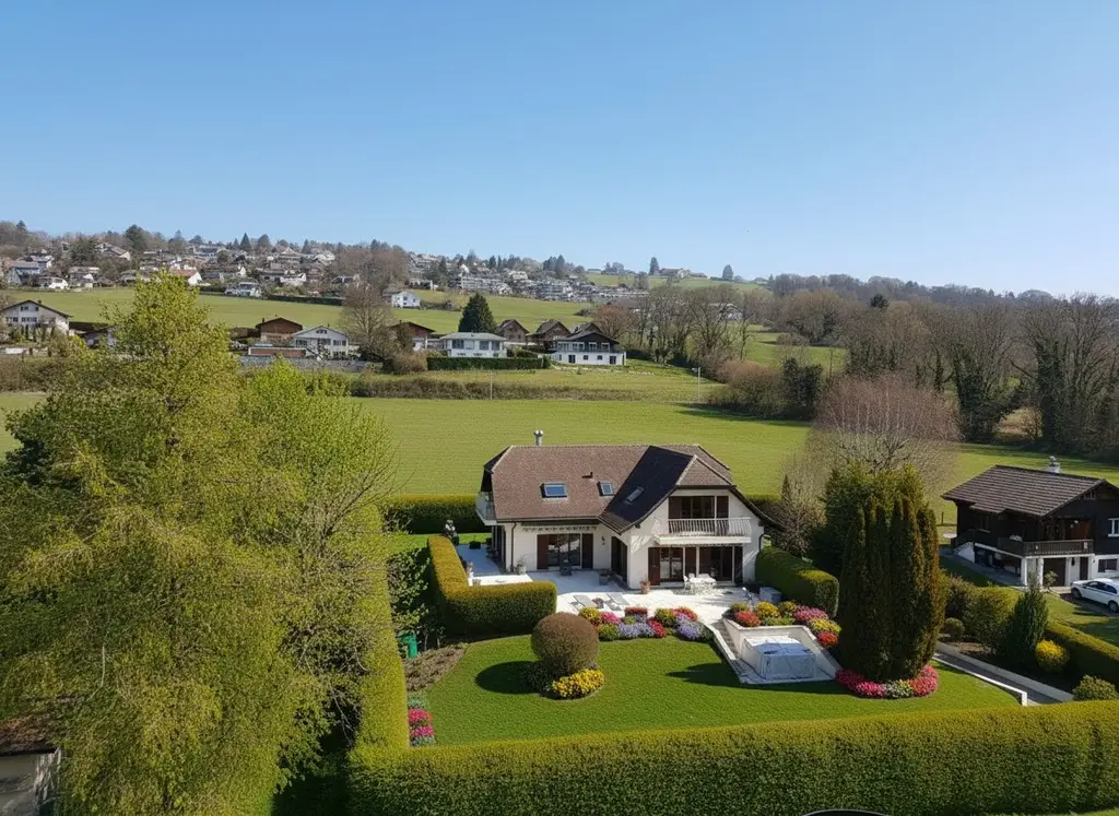 Villa Individuelle avec studio indépendant • Vue Lac &amp; Alpes • Jacuzzi pour des Instants d’Exception