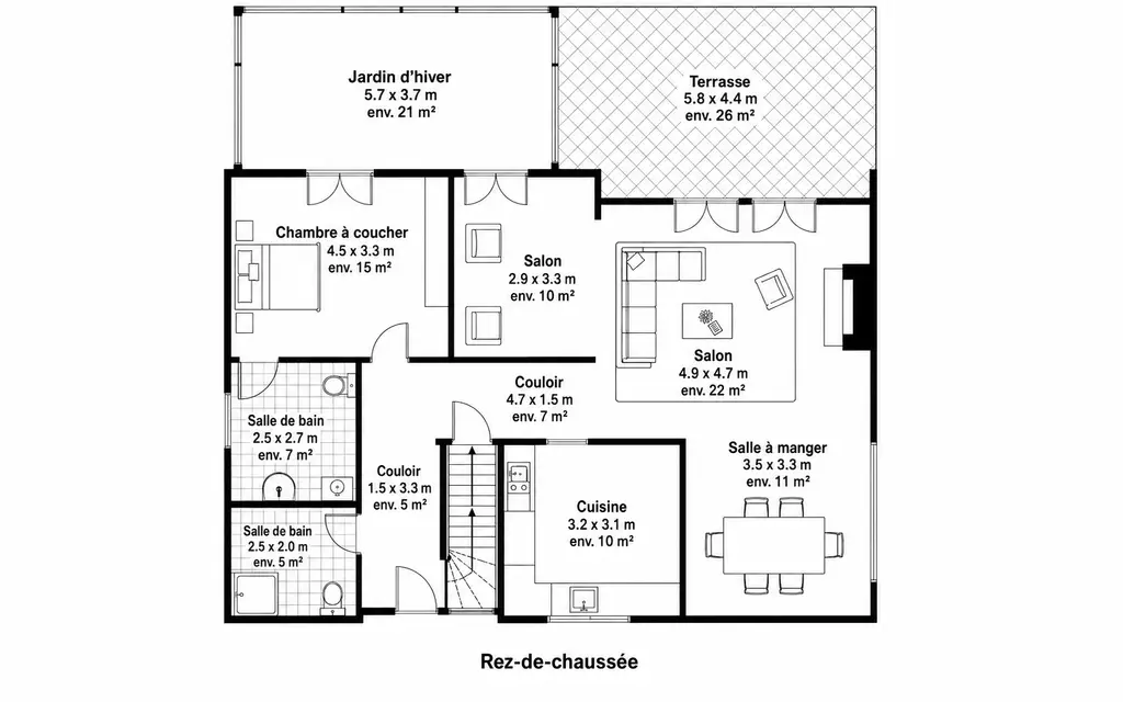 Spacieuse villa familiale sur une parcelle exceptionnelle de 1’435 m²