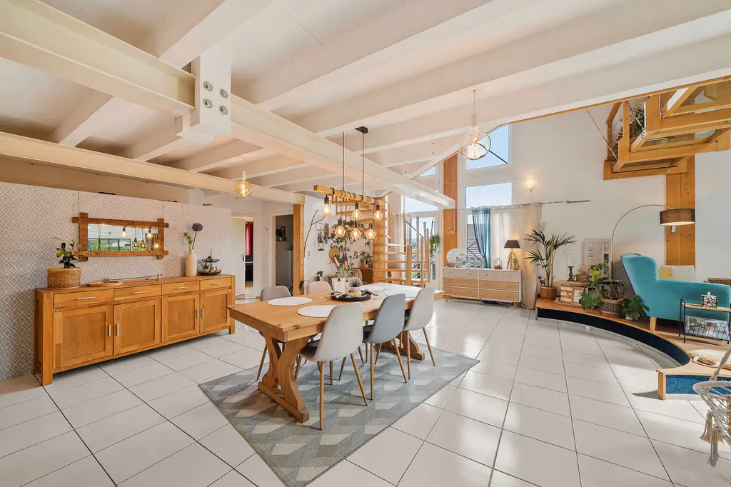 Duplex style loft de 4,5 pièces avec terrasse, à Villaz-St-Pierre, coup de coeur!