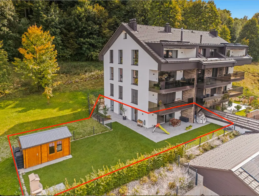 Appartement contemporain avec jardin privatif