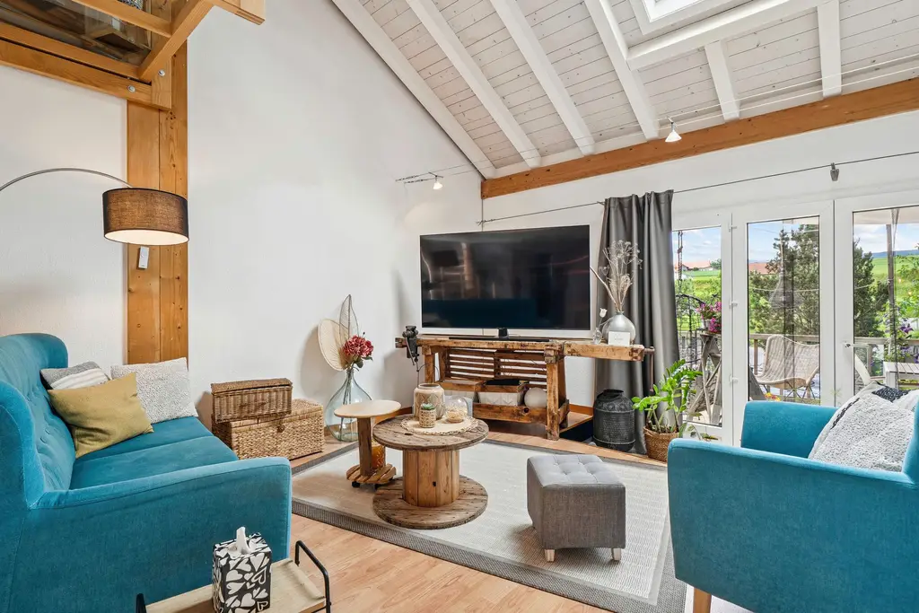 Duplex style loft de 4,5 pièces avec terrasse, à Villaz-St-Pierre, coup de coeur!