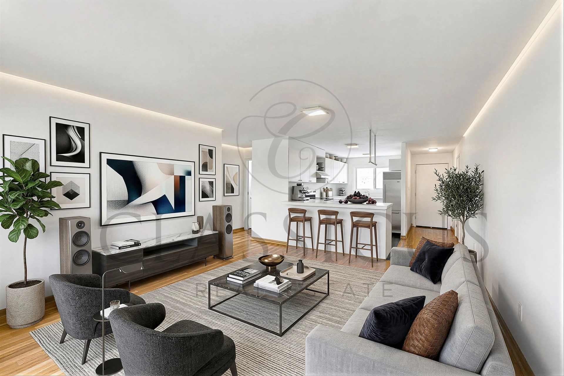 La Plaine – Appartement 4 pièces contemporain avec balcon, parking intérieur et accès immédiat à la gare